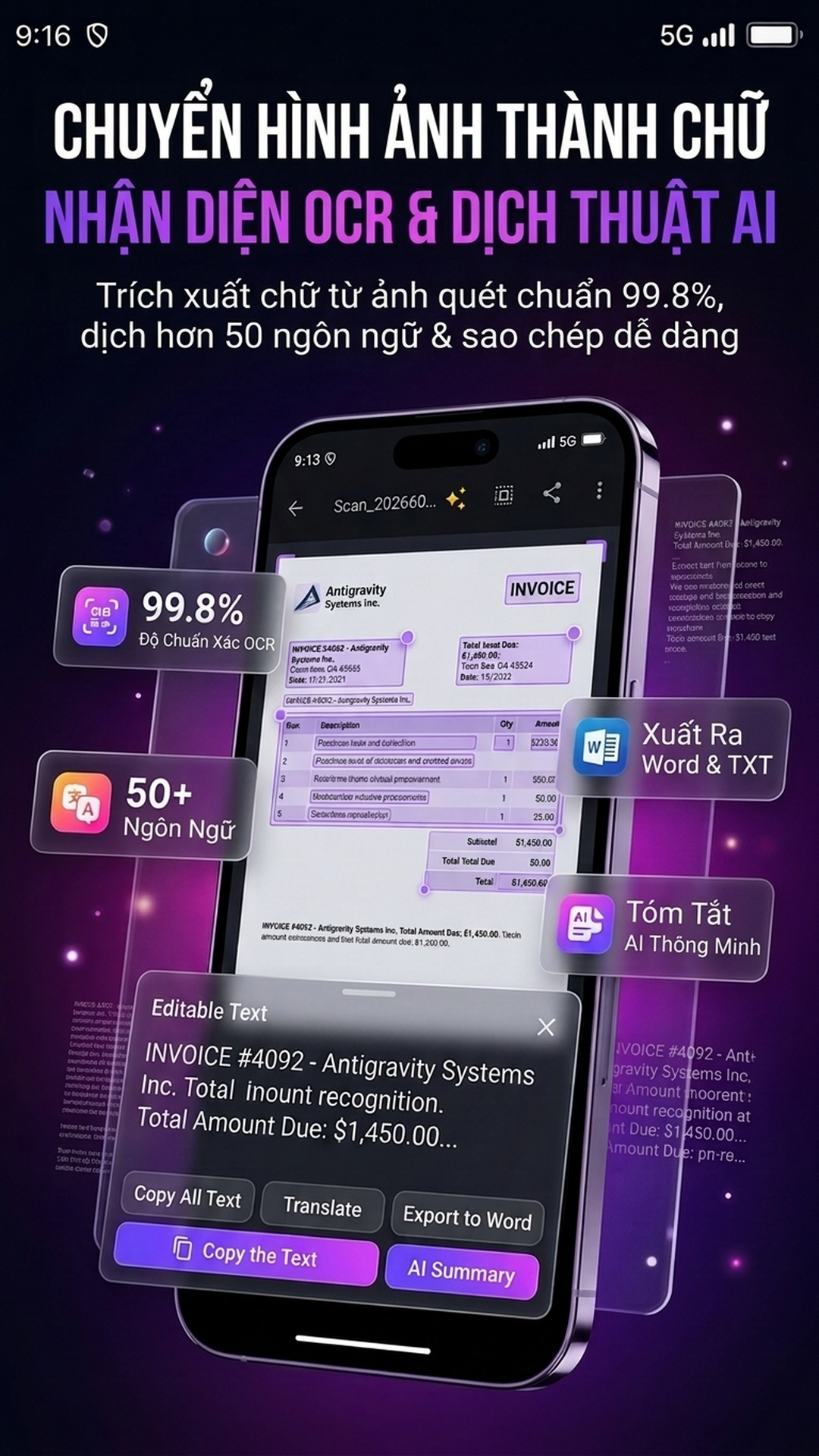Trích Xuất Chữ OCR & AI Chat